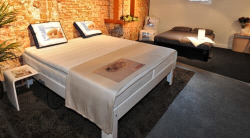 Auping Auronde 1000 200x200 in Alpine Wit 2M Elektrisch verstelbaar